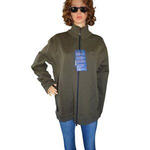 New Beretta Wool Blend Zip Mock Neck Cardigan Men XL Army Green Gorpcore Hunting